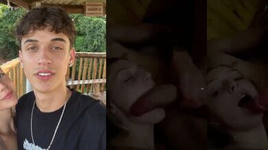 Vizinho vazou loira safada quicando na boca em 15s