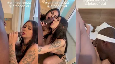 Novinho leva Jessica e Mariana Ladeira em ménage quente e sem parar