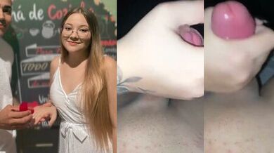 Ele pediu o anel e ela disse SIM - noiva loirinha mamando e...