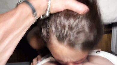 Beautiful whore openly seduces guys into sex by dancing without panties