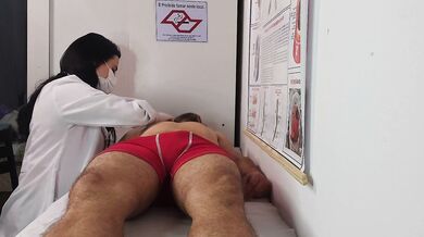 Nurse and aesthetician observes patient's erection!
