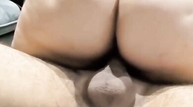 Cuckold husband wathing but cant resist and cum no condoms