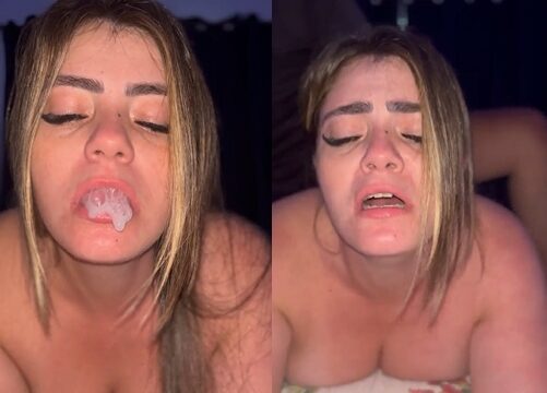 JESSICA ALENCAR DE QUATRO GEMENDO ALTO E TOMANDO LEITE NA BOCA