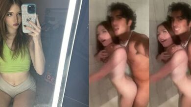 Novinha gata deixou gravar dando pro namorado no banheiro e caiu...