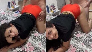 Karol e Alme arrombando de quatro