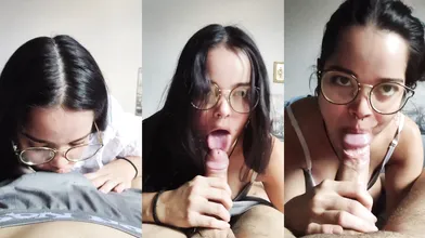 Incredible slobbery and greedy blowjob that White Moon gave this morning