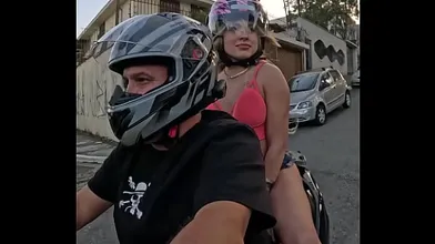 I took a ride on a motorcycle with Binho Ted
