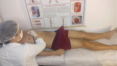 Patient has unexpected erection in front of nurse