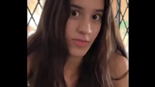 First Casting with 18yo Busty Skinny Brazilian Teen Latina – POV Blowjob