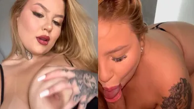 Isabelli Pozzi gordinha gostosa dos peitos grande fazendo boquete