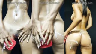 Tete Santos Pelada se ensaboando